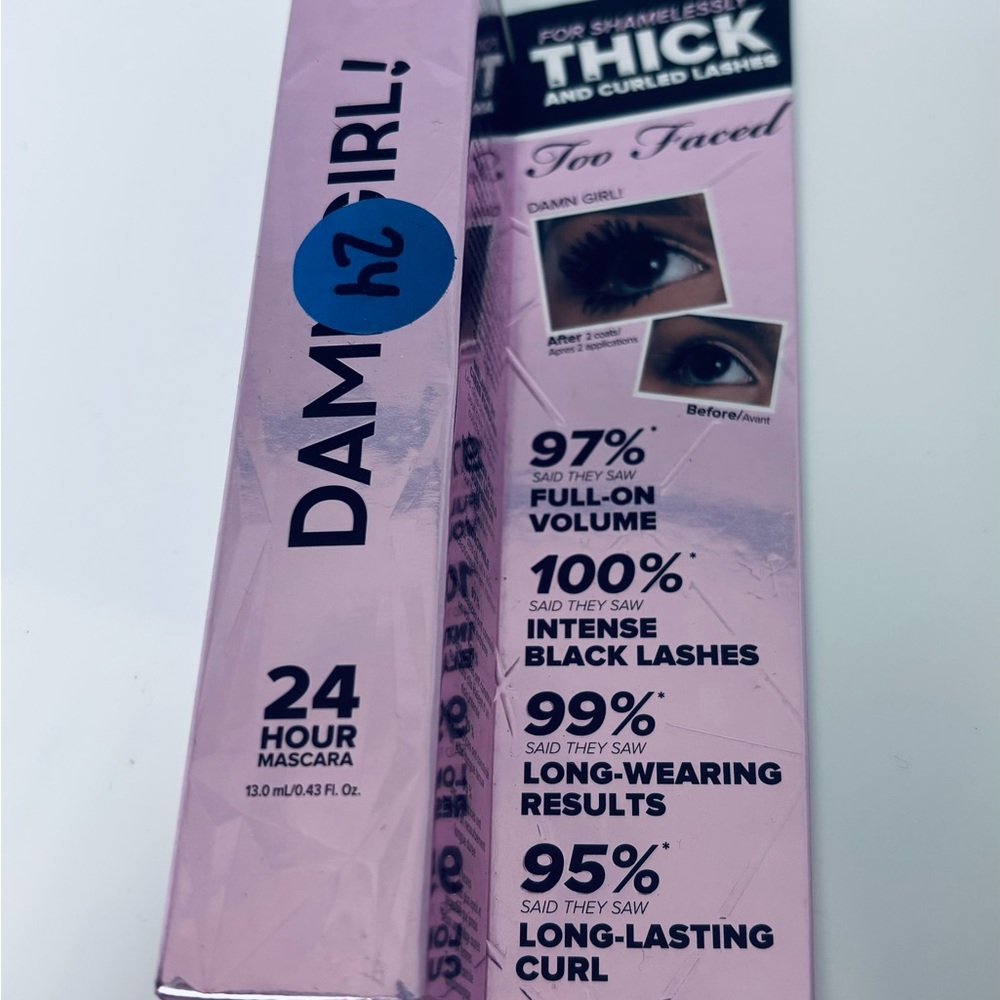 Too Faced Damn Girl! Black Mascara NWT